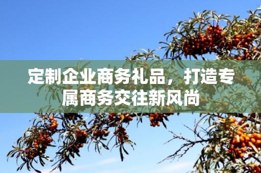 定制企业商务礼品，打造专属商务交往新风尚